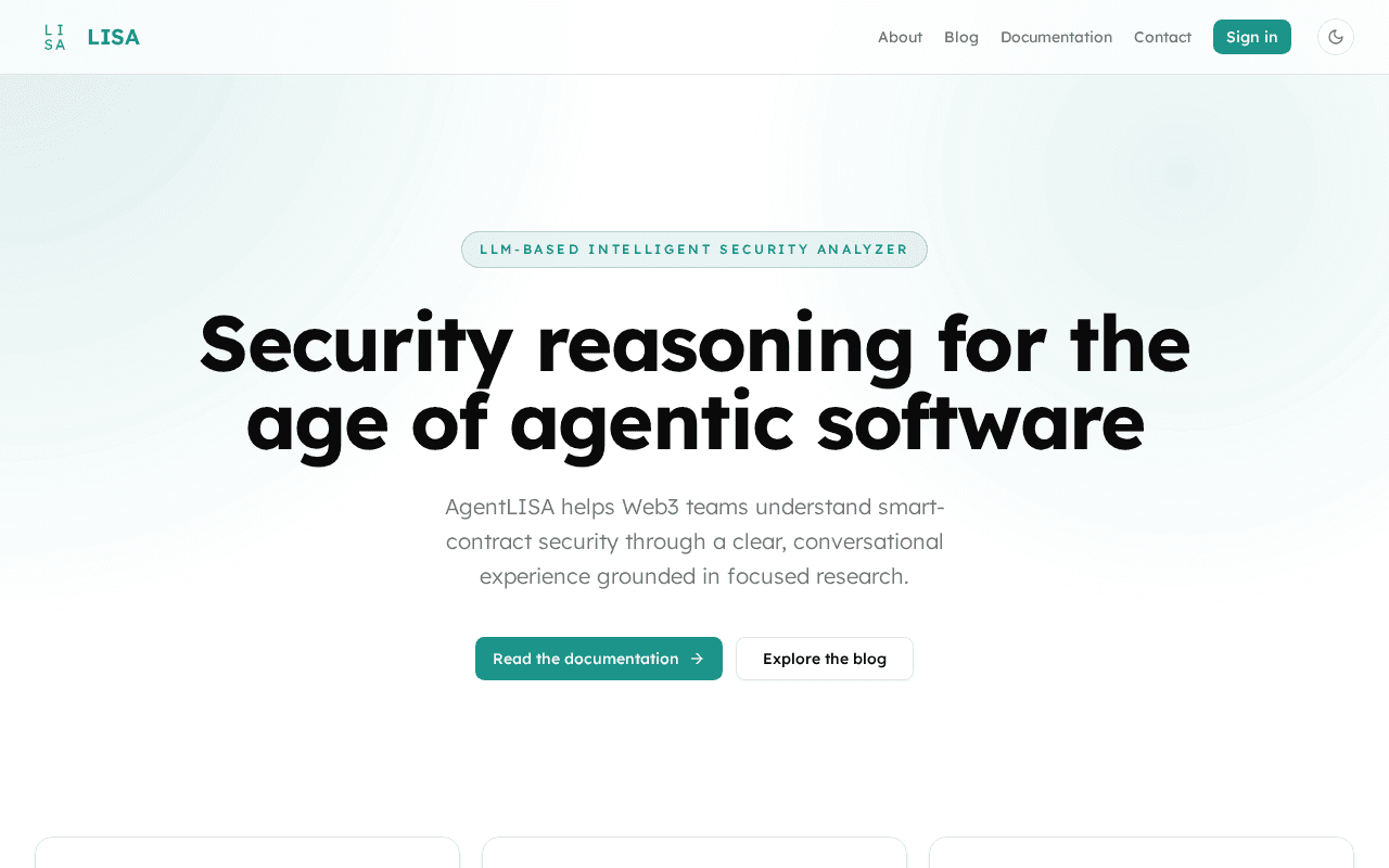 Screenshot of agentlisa.ai