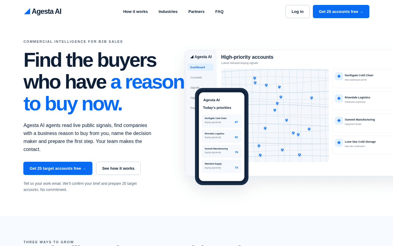 Screenshot of agesta.ai