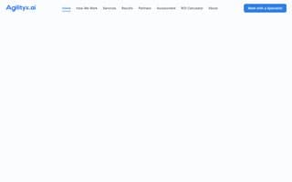 Screenshot of agilityx.ai