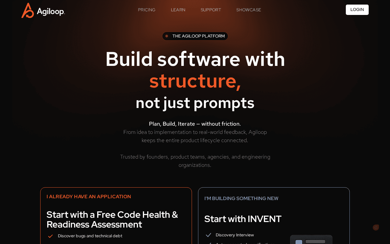 Screenshot of agiloop.ai