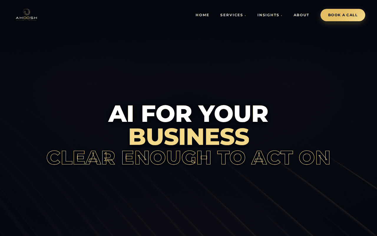 Screenshot of ahoosh.ai