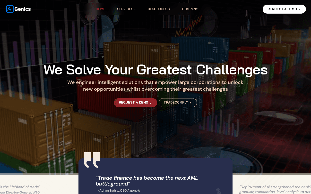 Screenshot of aigenics.ai