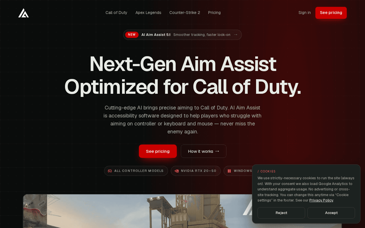 Screenshot of aimassist.ai