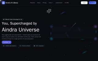 Screenshot of aindra.ai
