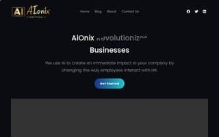 Screenshot of aionix.ai
