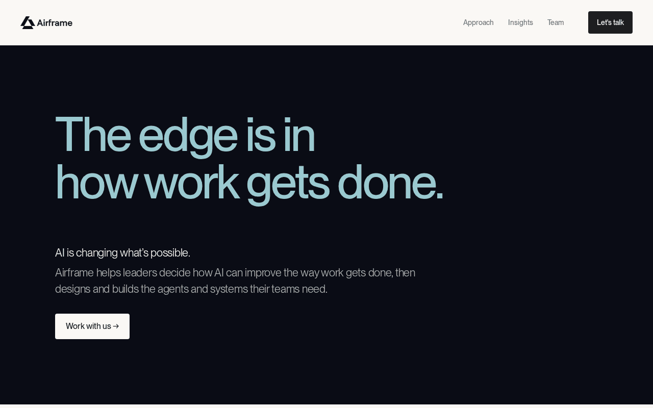 Screenshot of airframe.ai