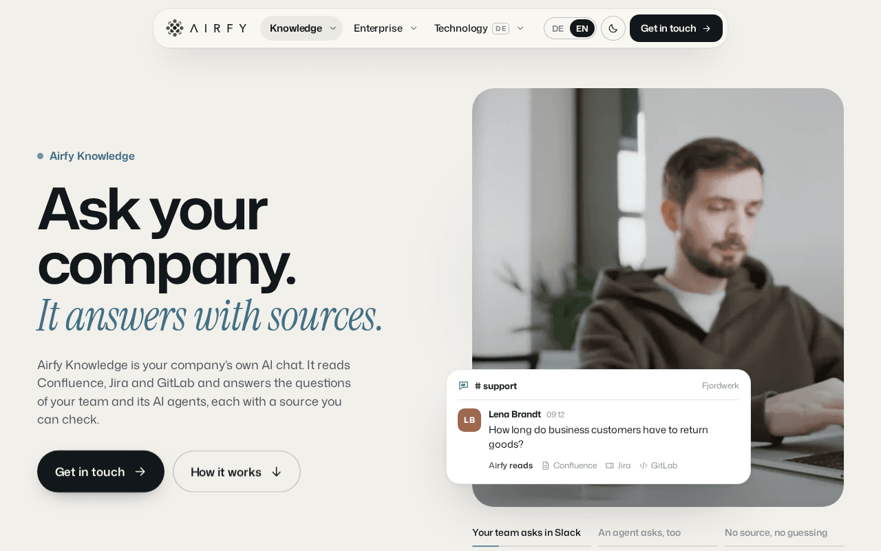 Screenshot of airfy.ai