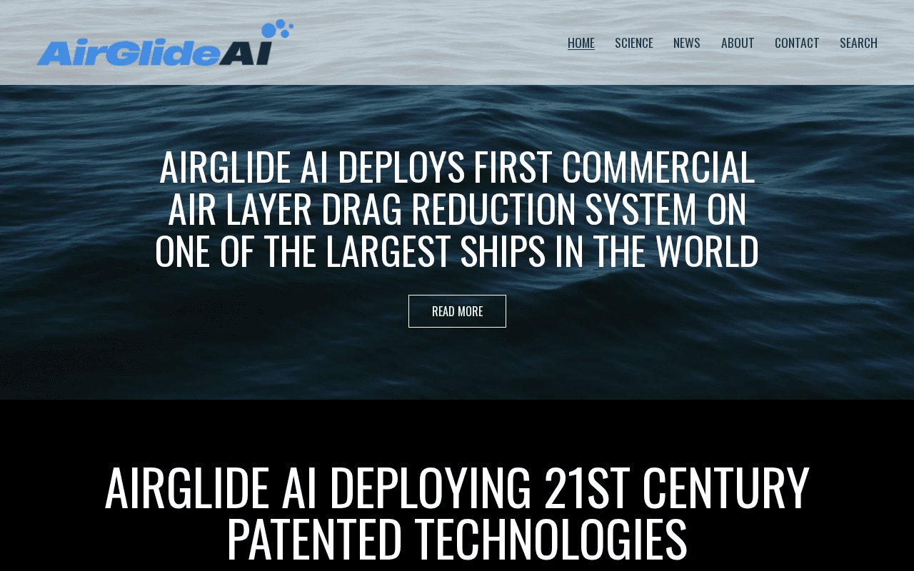 Screenshot of airglide.ai