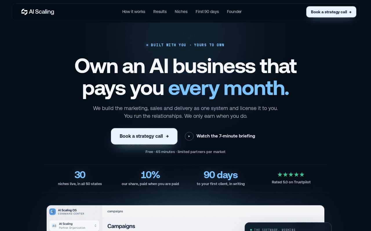 Screenshot of aiscaling.ai