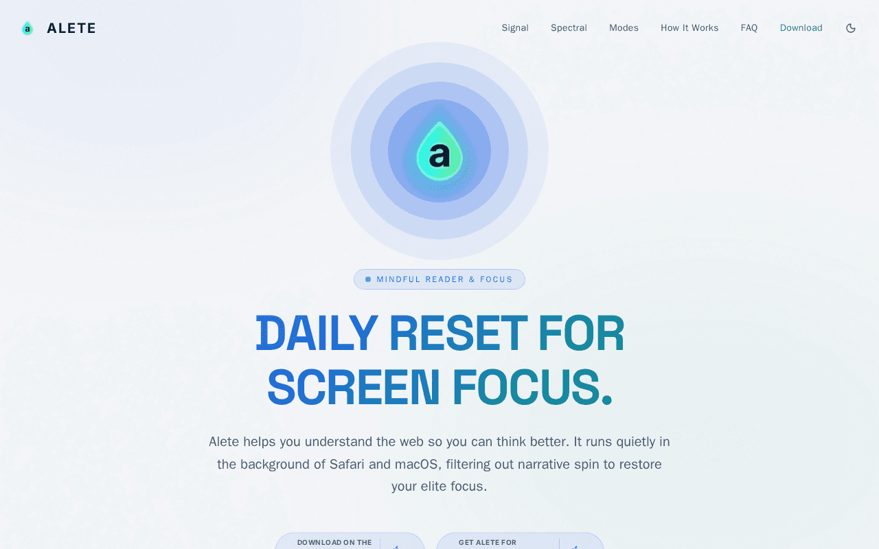 Screenshot of alete.ai