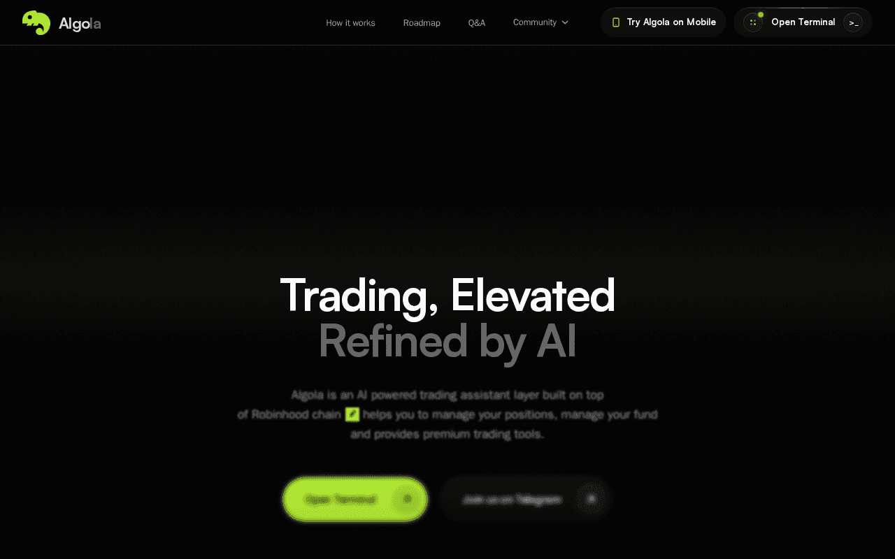 Screenshot of algola.ai