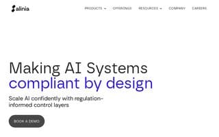Screenshot of alinia.ai