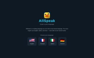 Screenshot of allspeak.ai