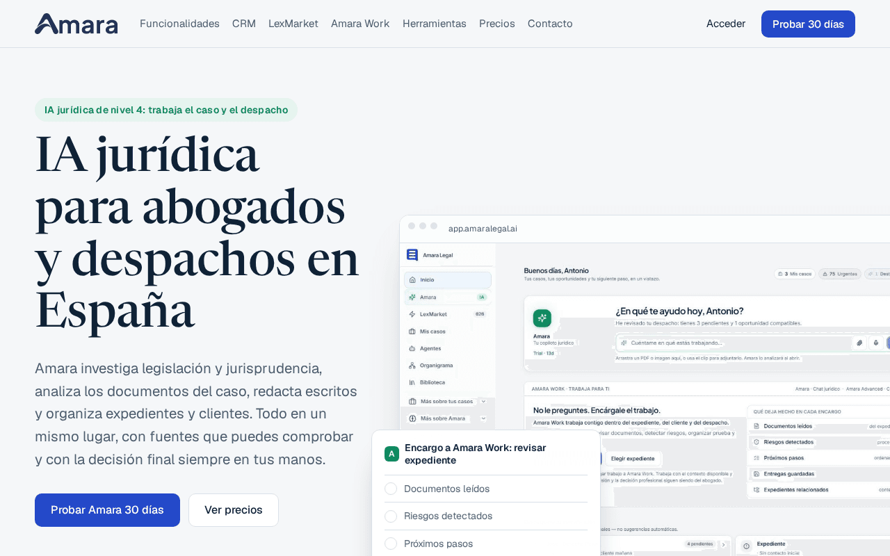 Screenshot of amaralegal.ai