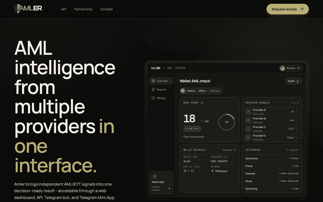 Screenshot of amler.ai