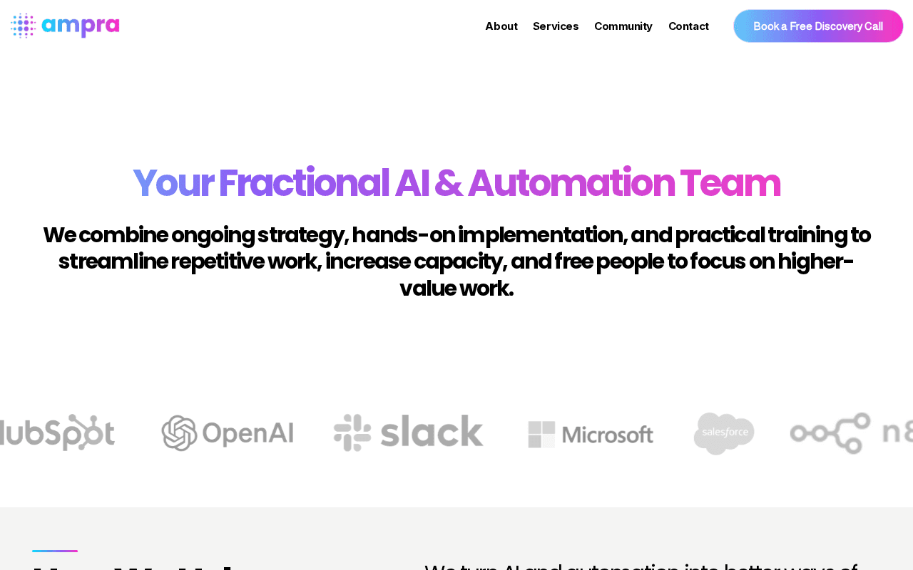 Screenshot of ampra.ai