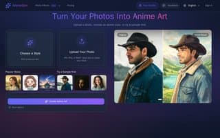 Screenshot of animegen.ai
