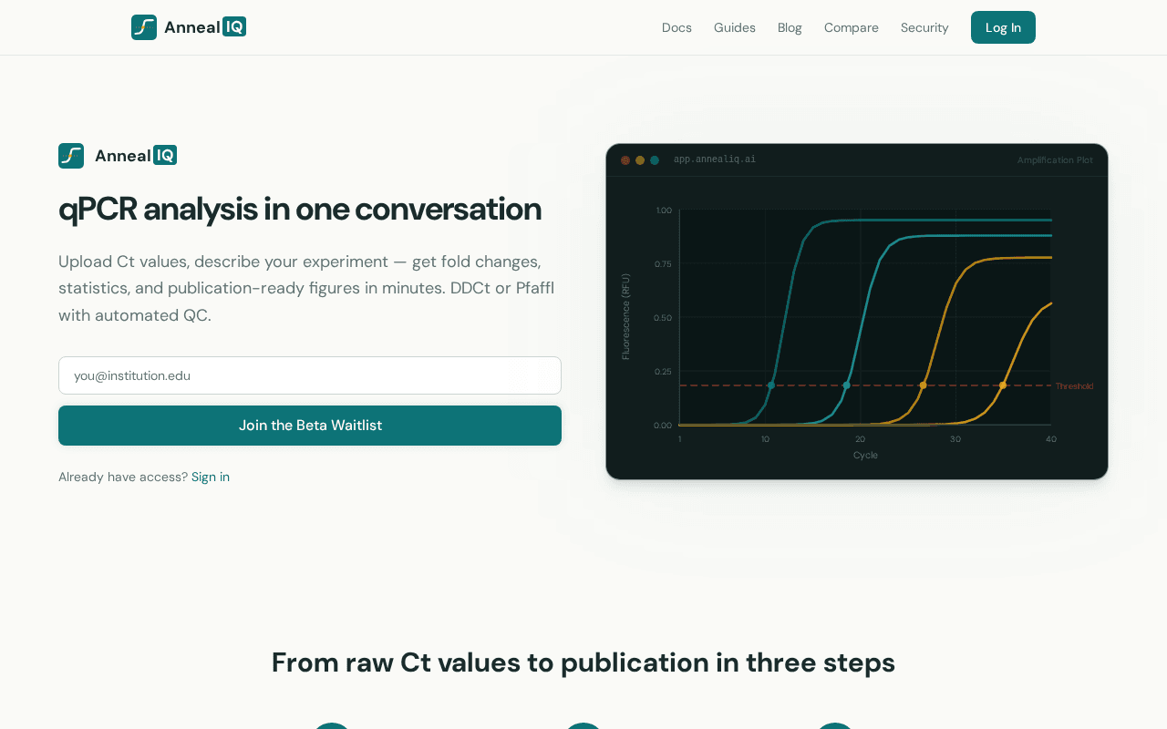 Screenshot of annealiq.ai