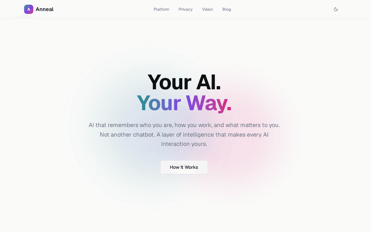 Screenshot of annealit.ai
