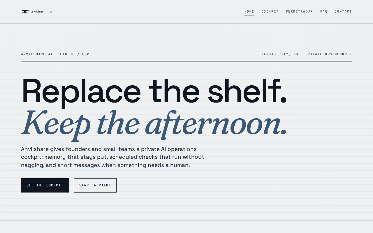 Screenshot of anvilshare.ai