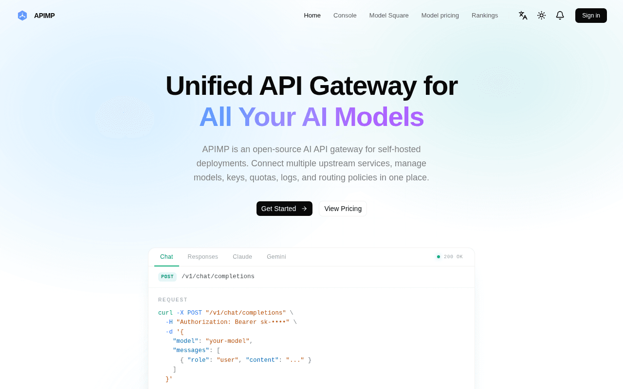 Screenshot of apimp.ai