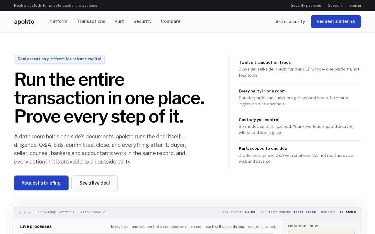Screenshot of apokto.ai