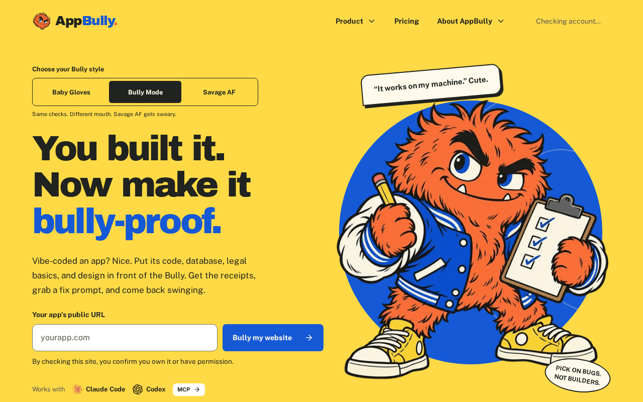 Screenshot of appbully.ai