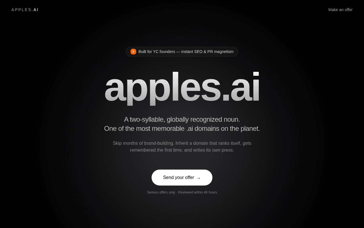 Screenshot of apples.ai