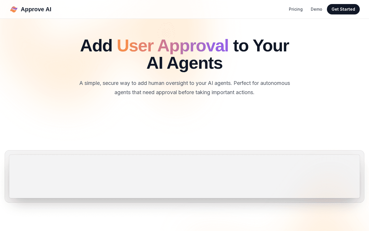Screenshot of approvemy.ai