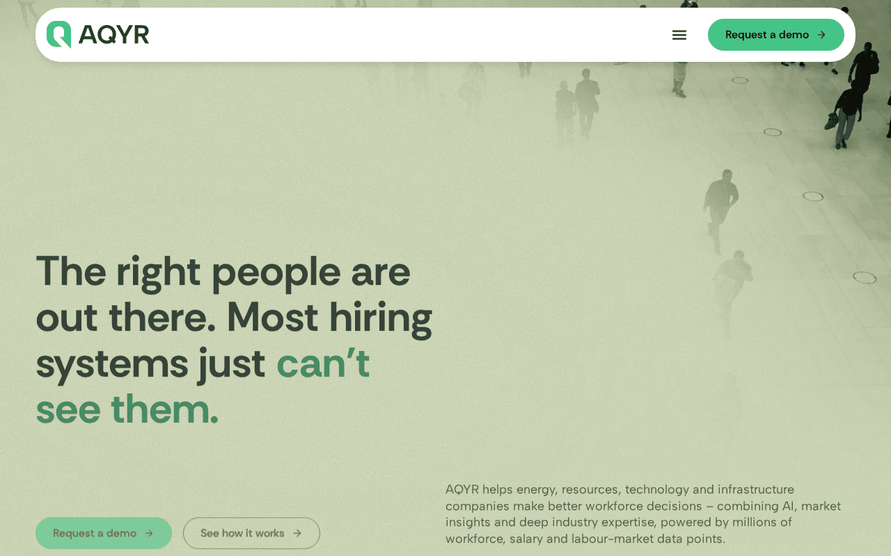 Screenshot of aqyr.ai