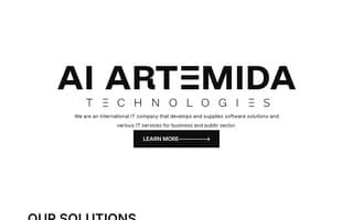 Screenshot of artemida.ai