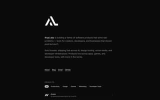 Screenshot of aryalabs.ai