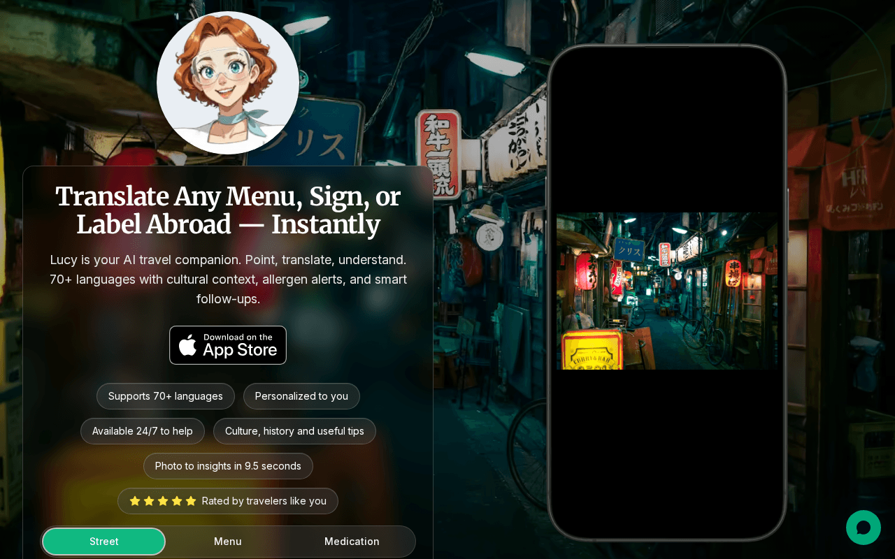 Screenshot of ask-lucy.ai
