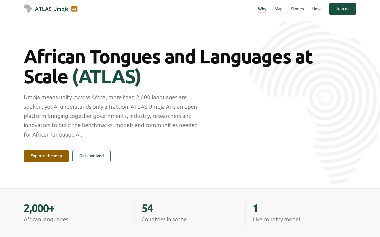 Screenshot of atlasumoja.ai
