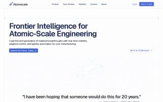 Screenshot of atomscale.ai