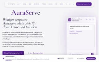 Screenshot of auraserve.ai