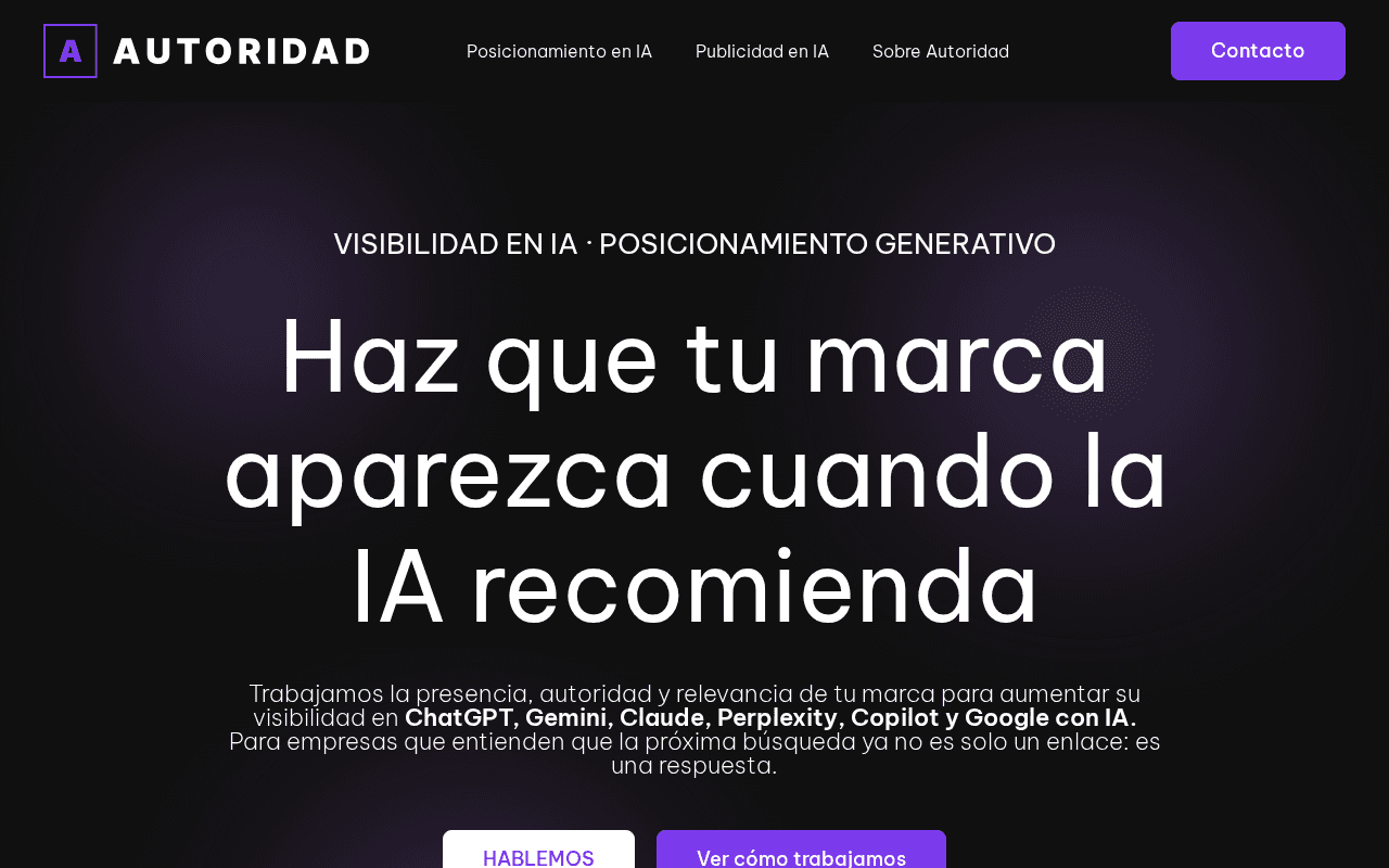 Screenshot of autoridad.ai