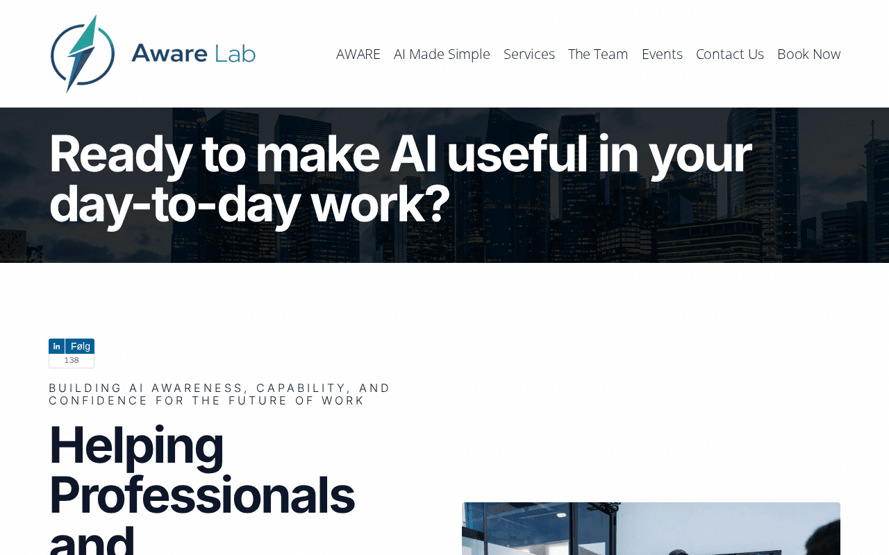 Screenshot of awarelab.ai