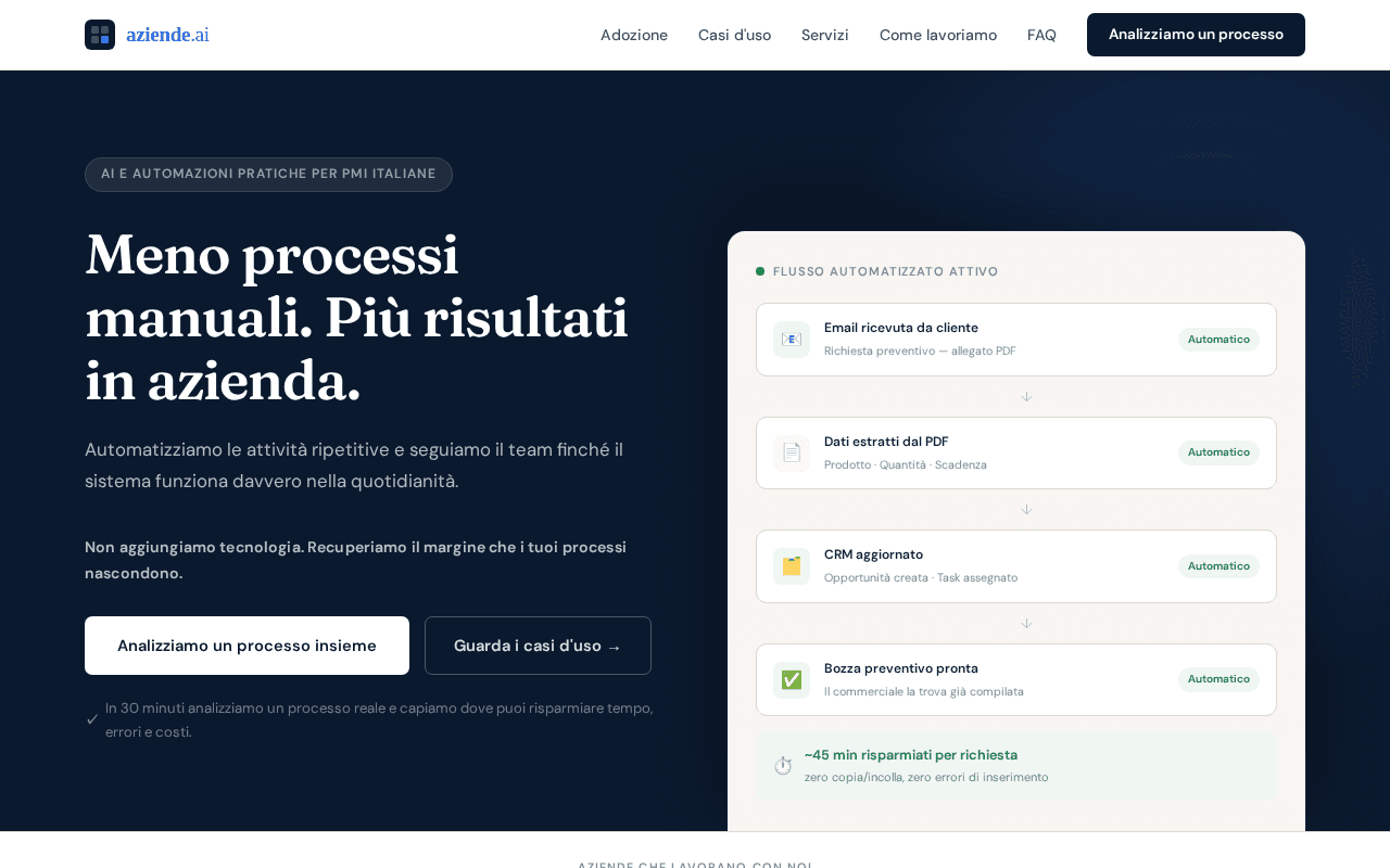 Screenshot of aziende.ai