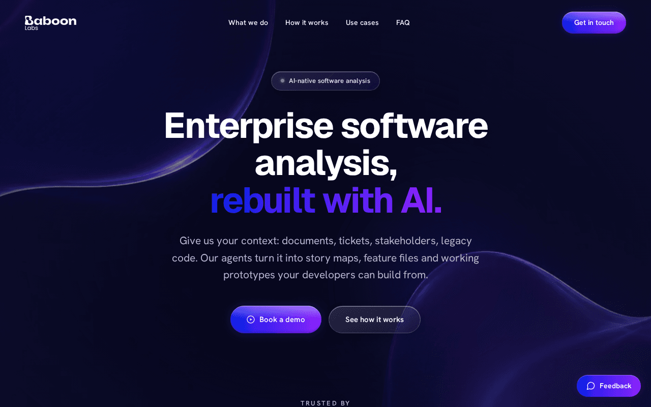 Screenshot of baboonlabs.ai