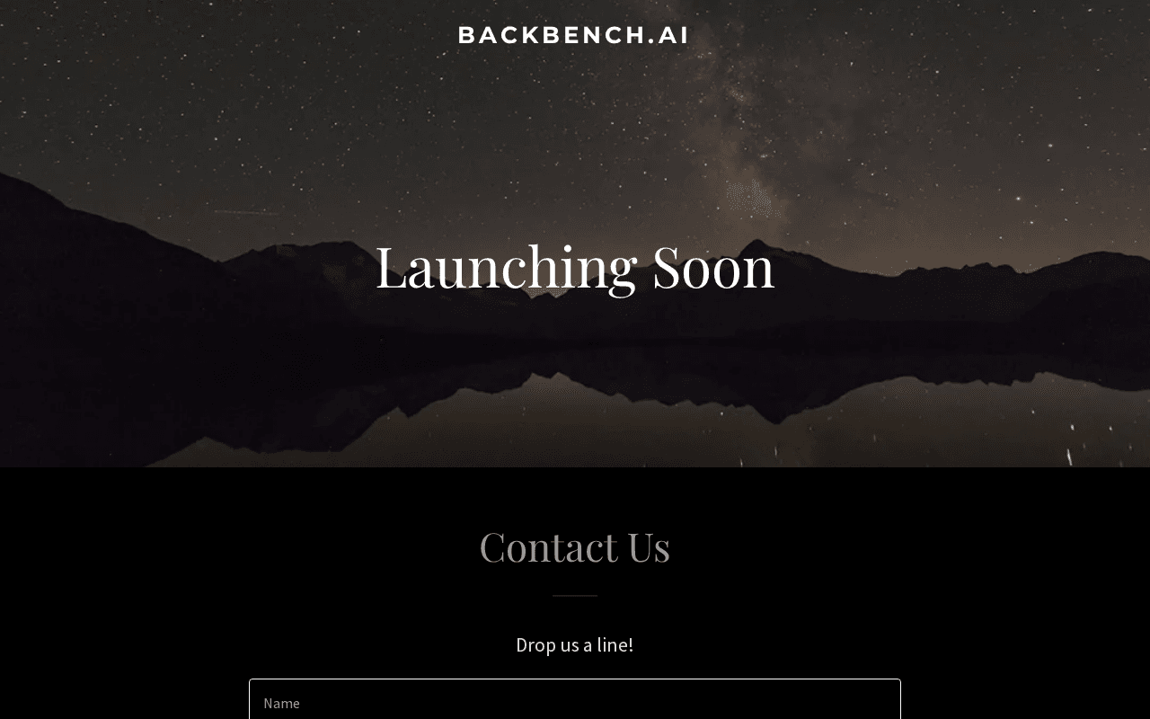 Screenshot of backbench.ai