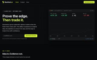 Screenshot of backtest.ai