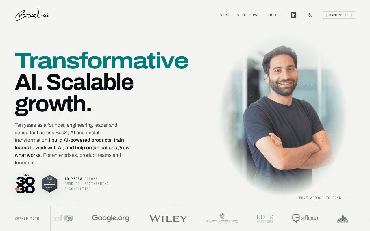 Screenshot of bassel.ai
