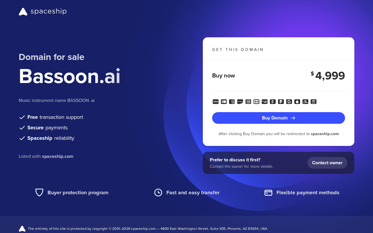 Screenshot of bassoon.ai