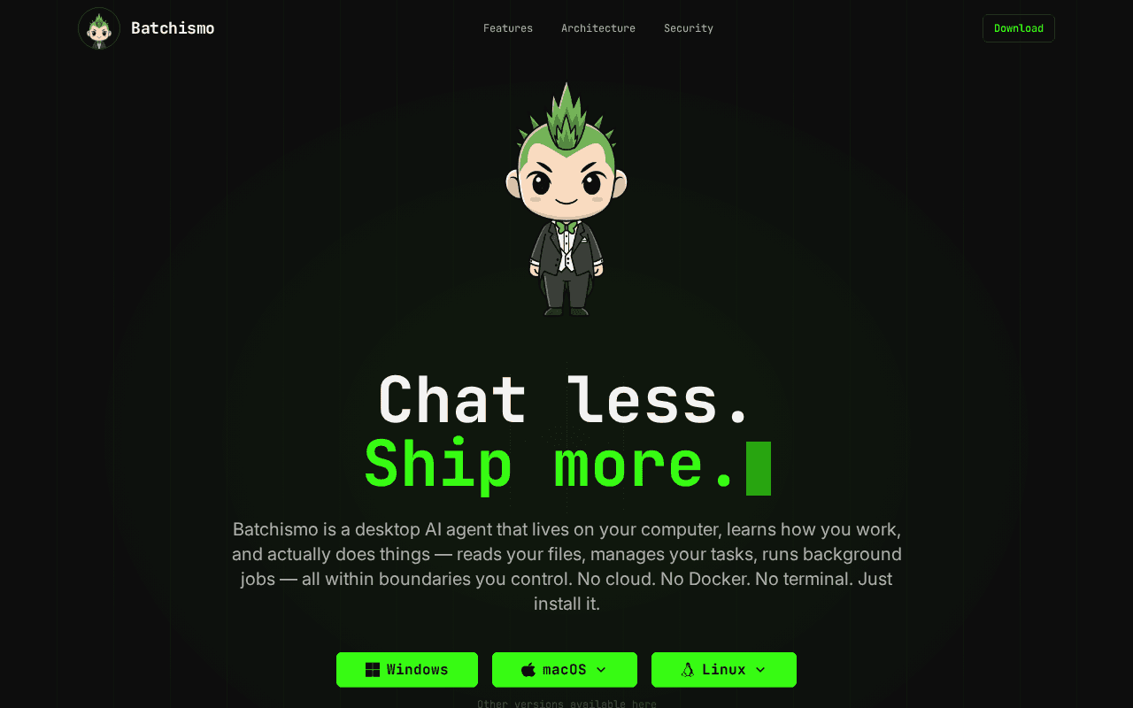 Screenshot of batchismo.ai