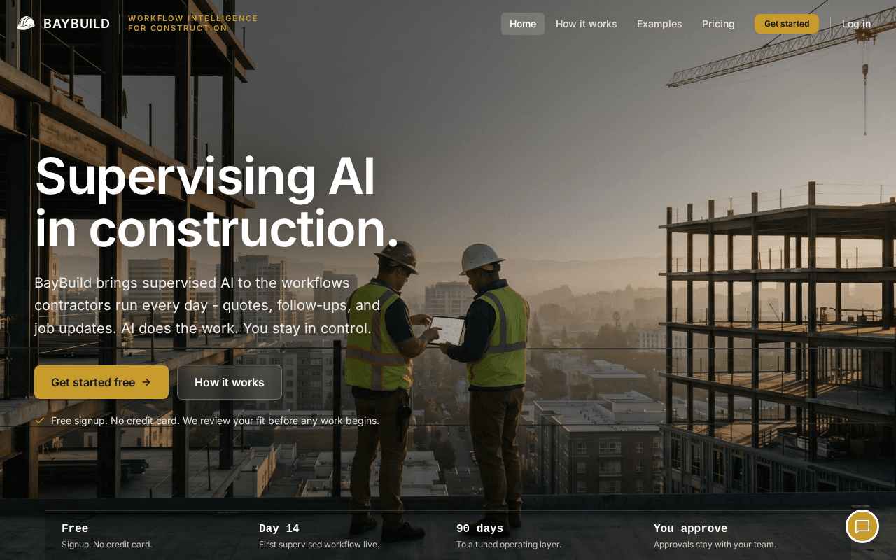 Screenshot of baybuild.ai
