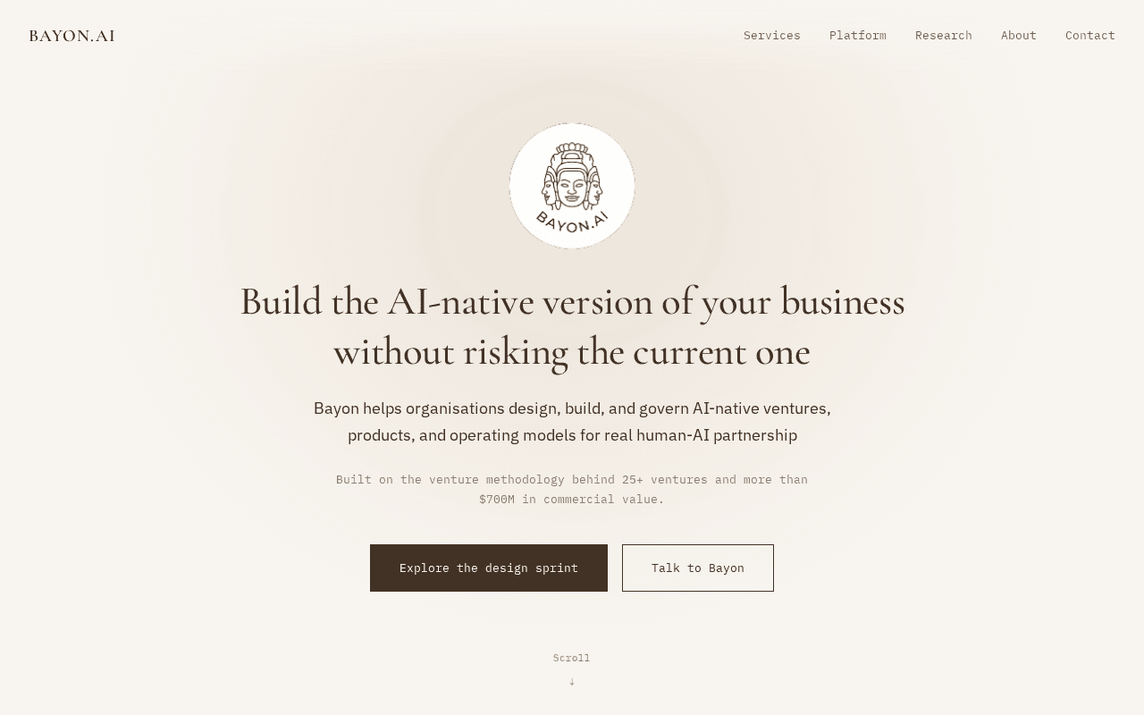 Screenshot of bayon.ai