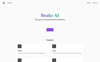 Screenshot of beaker.ai