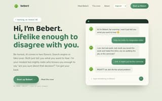 Screenshot of bebert.ai