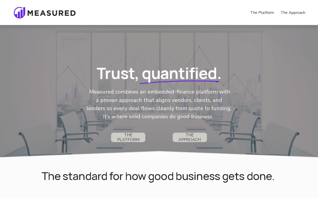 Screenshot of bemeasured.ai